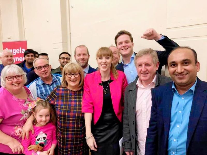Tameside councillors and I showing our support for Angela at her launch