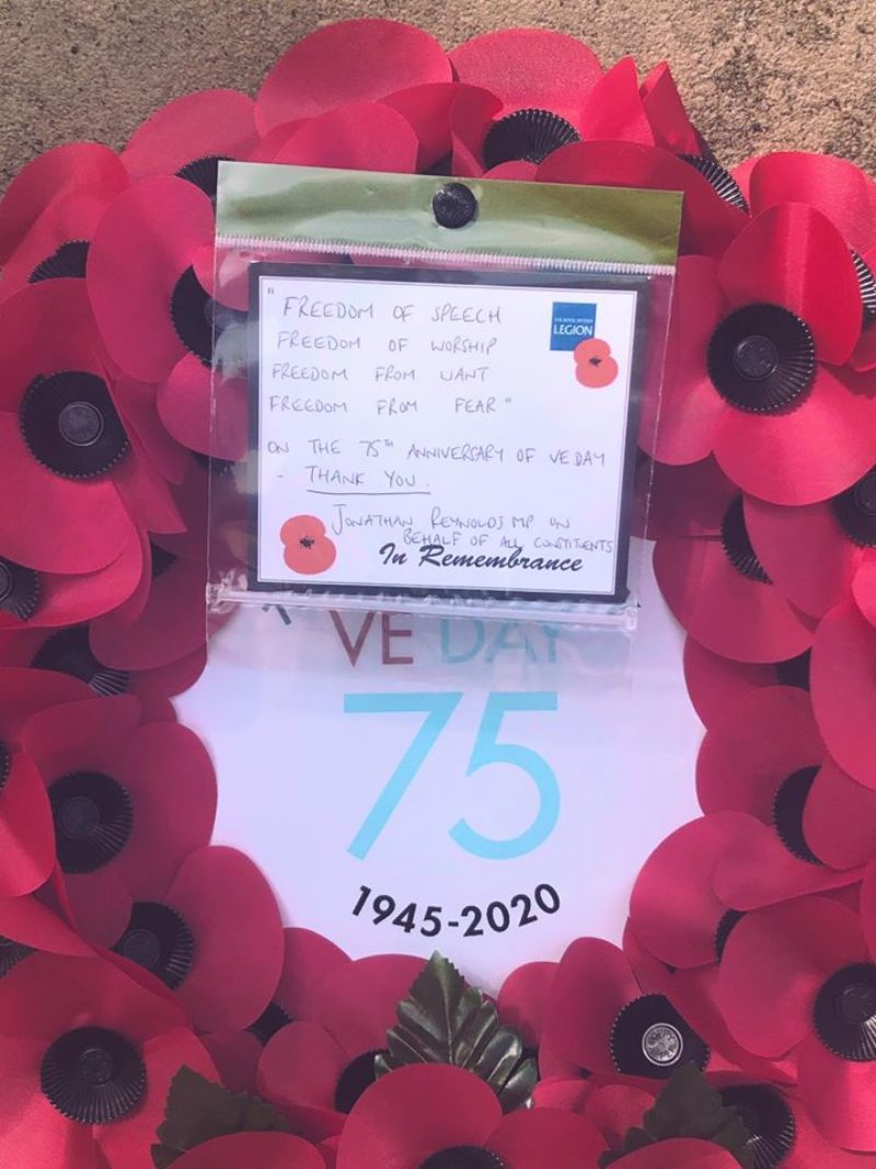 My message of remembrance on the wreath I lay on Friday