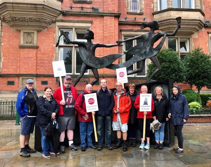 Jonathan, local councillors and historians outside Hyde Town Hall