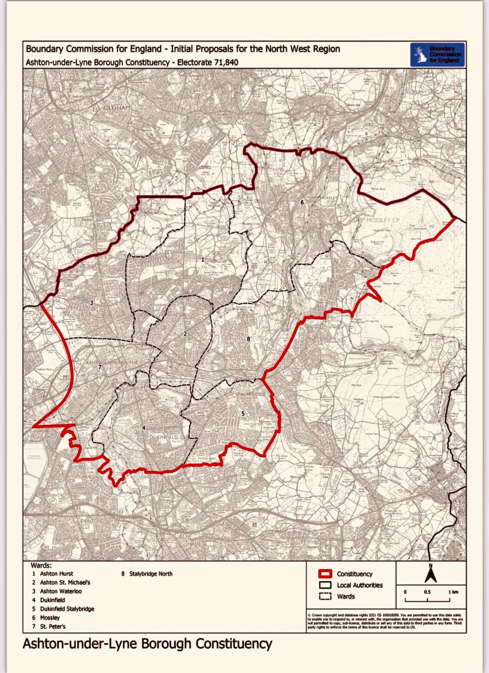 The proposed new Ashton Constituency